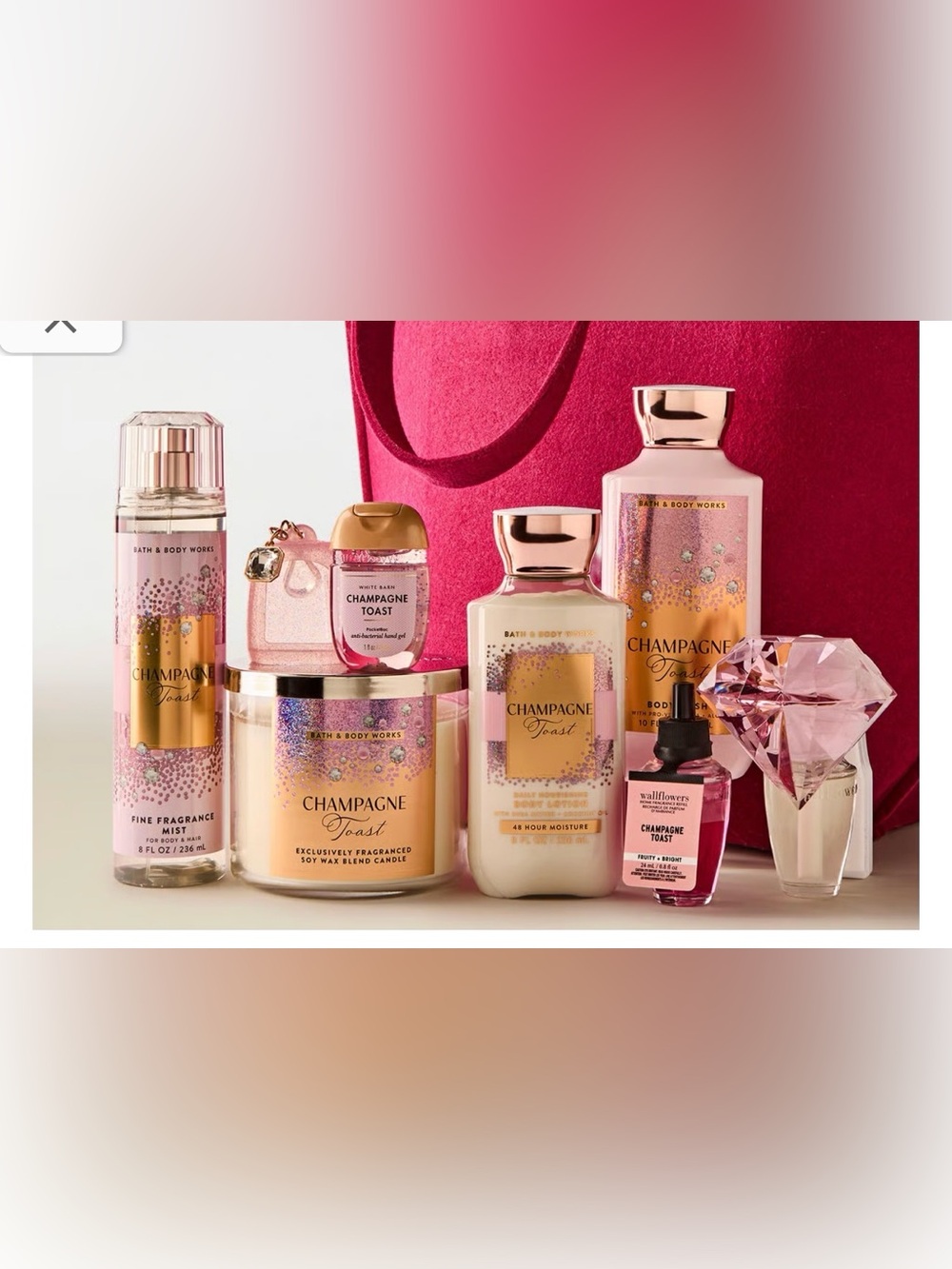 BATH & BODY WORKS NWT Champagne Toast Iconic 8-Piece Bundle $140 Value